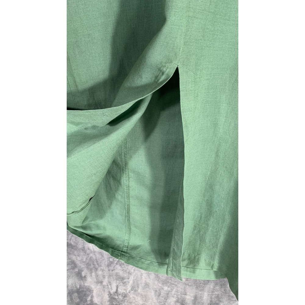 Zara Womens Green Linen Blend Strapless Midi Dress NWT XL - Picture 8 of 10